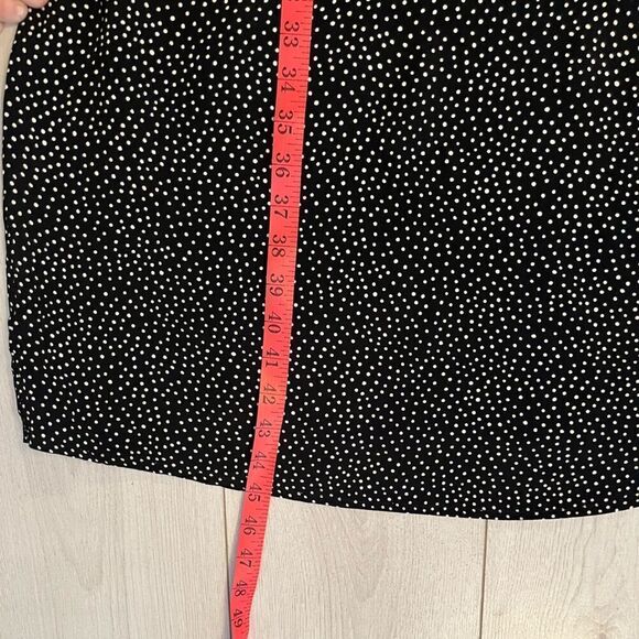 Vintage 90s midi black polkadot dress - Picture 8 of 8